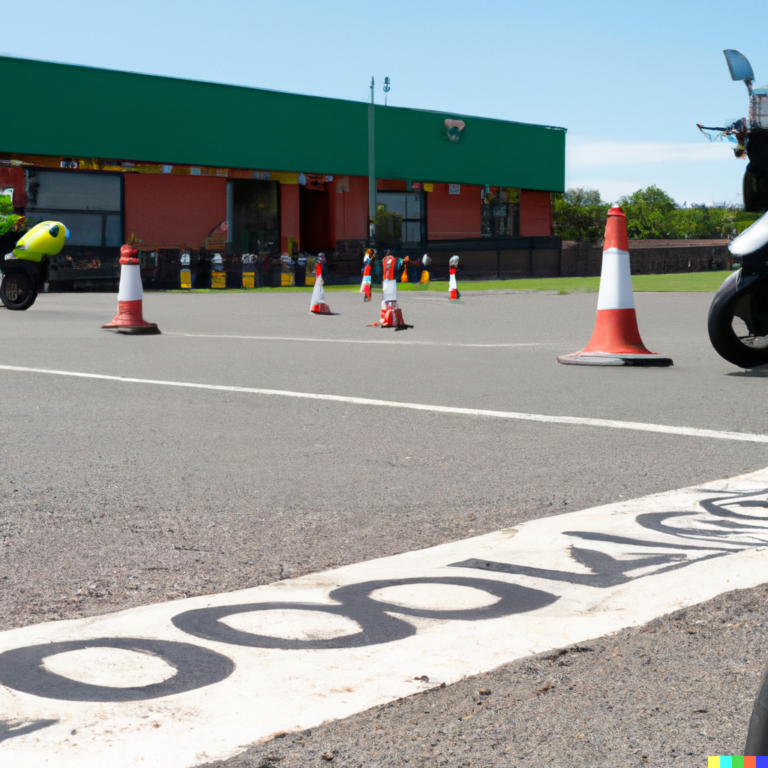 DALL·E 2023-04-19 20.53.57 - motorcycle and a car driving school